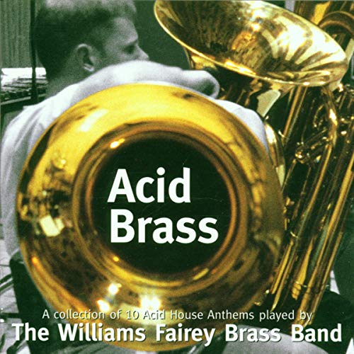 CD cover: brass band musician with a large, polished tuba.