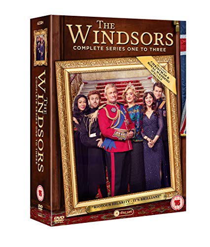 DVD case for "The Windsors" with a group portrait on the front.