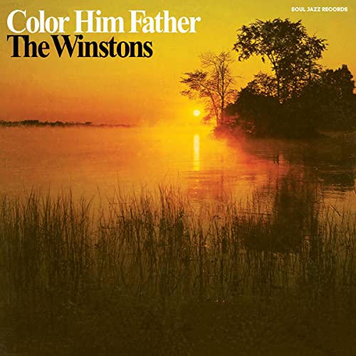 Album cover for The Winstons’ “Color Him Father” with a sunset landscape.