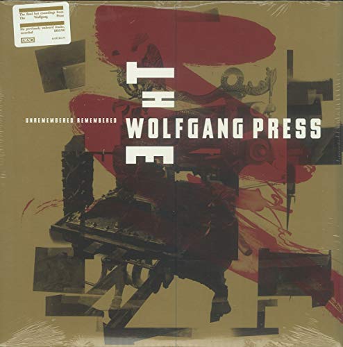 "Album cover with abstract, layered design and bold white text on muted brown background."