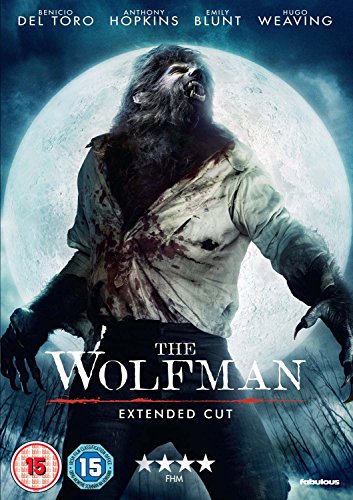 DVD cover for "The Wolfman" featuring a monstrous, transforming figure.