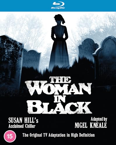 Blu-ray cover for "The Woman in Black" featuring a ghostly figure in a graveyard.