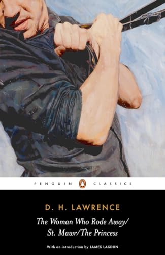 Book cover featuring a man on horseback, D.H. Lawrence stories.