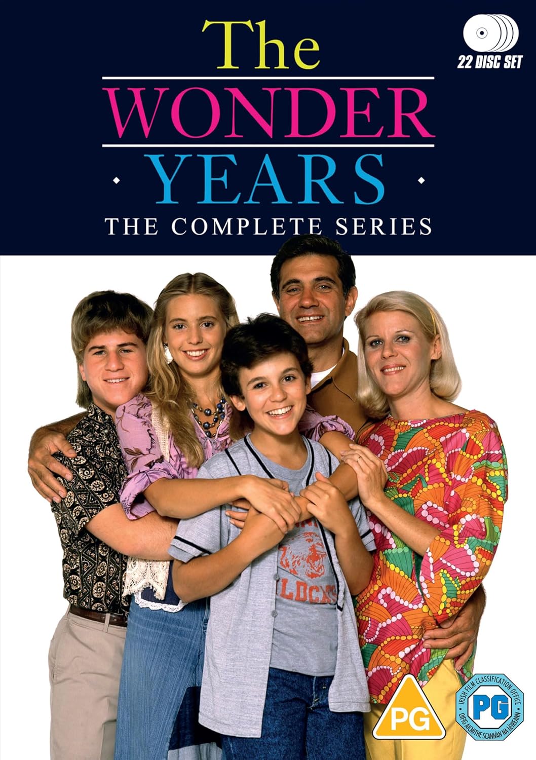 DVD cover for "The Wonder Years" featuring the show's cast.