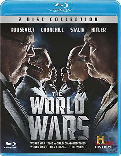 Blu-ray cover featuring portraits of Roosevelt, Churchill, Stalin, and Hitler facing each other.
