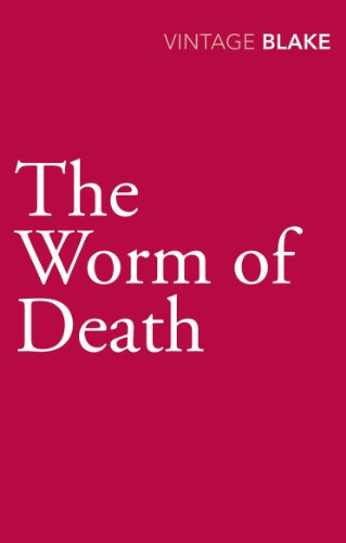 Book cover: "The Worm of Death" in white text on a dark red background.