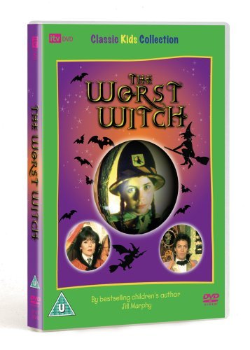 DVD case for "The Worst Witch" with green, purple, and orange cover.