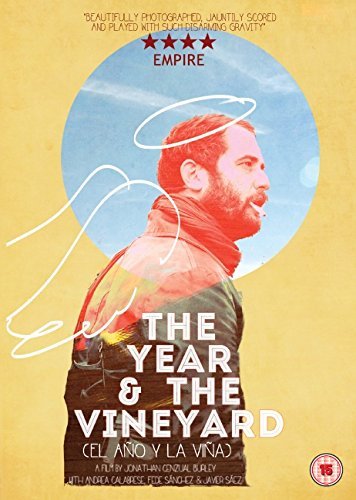 DVD cover for "The Year & The Vineyard" featuring a man in a vineyard.