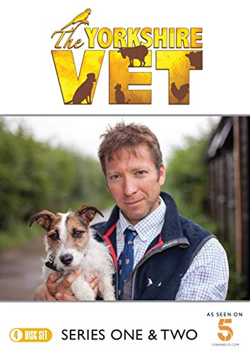 The Yorkshire Vet DVD cover featuring a veterinarian holding a small terrier dog.
