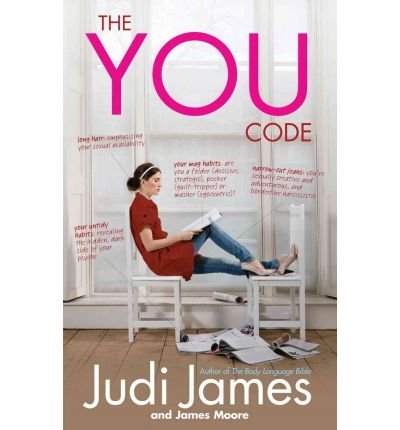 Book cover: “The You Code” by Judi James, featuring a woman reading.