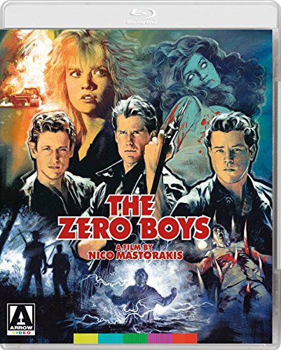 “The Zero Boys” Blu-ray cover featuring distressed figures and fiery imagery.