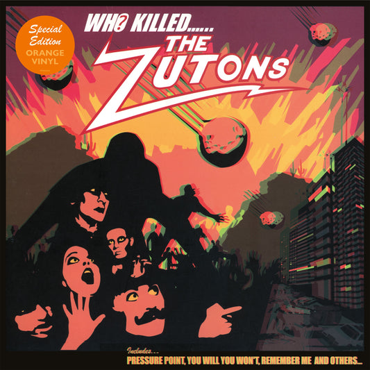 Album cover art for The Zutons featuring stylized figures against a fiery, illustrated background.