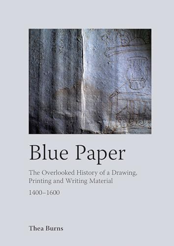 Book cover with textured blue background and sketched drawings.