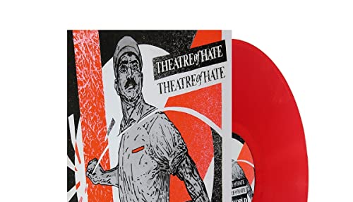 Vinyl record of Theatre Of Hate’s “Westworld” with a man’s portrait.
