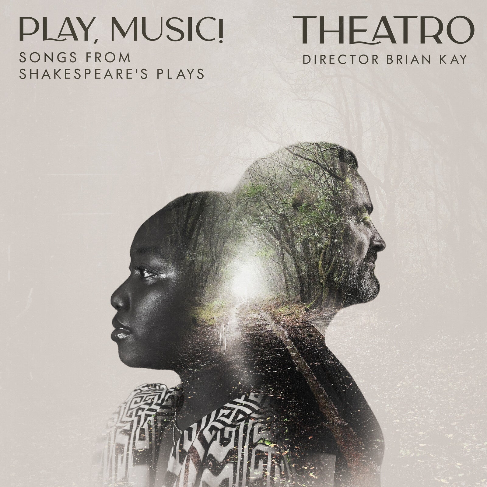 CD cover: Profile portraits of two people merging with a forest scene.