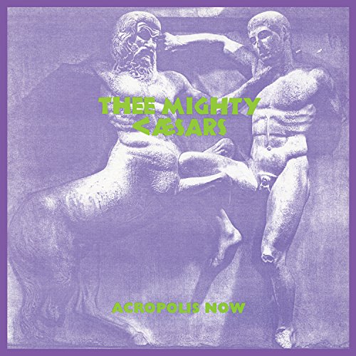 Purple image of two ancient Greek statues with album title text.