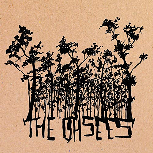 CD cover for Thee Oh Sees’ “Graveblockers” with a silhouetted forest.