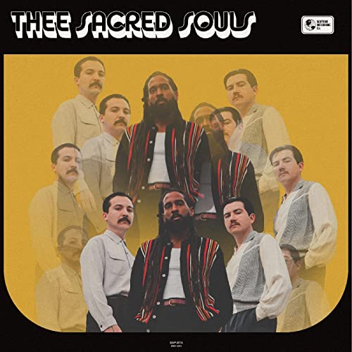 Vinyl album cover for Thee Sacred Souls featuring a group portrait.