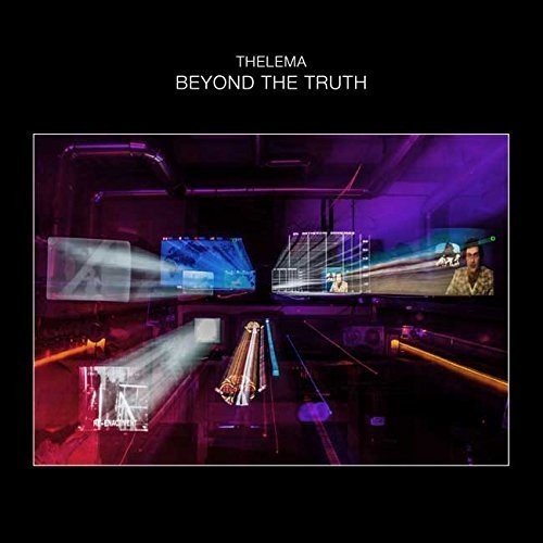 Album cover: dark industrial interior with projected images and a figure.