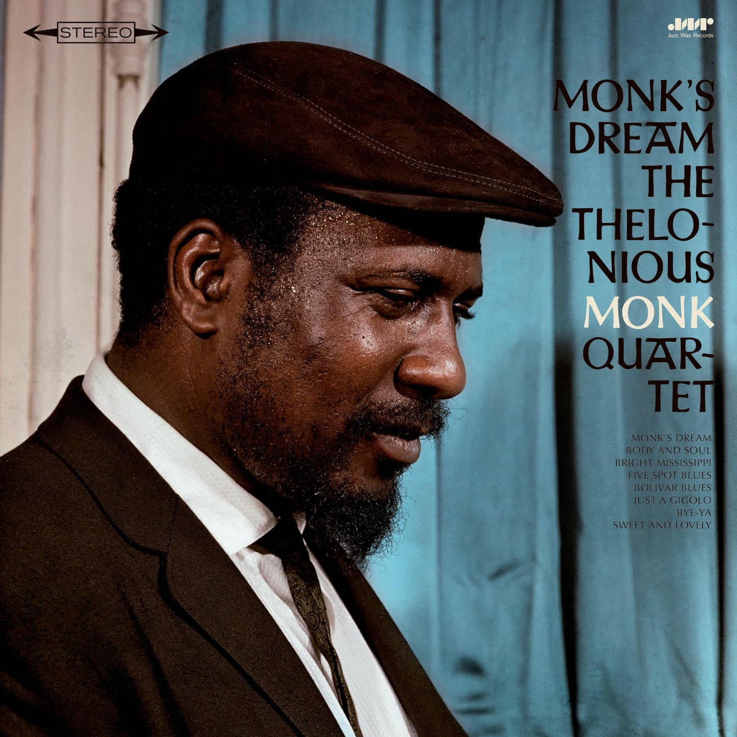 Album cover for Thelonious Monk Quartet’s “Monk’s Dream” featuring Monk’s portrait.