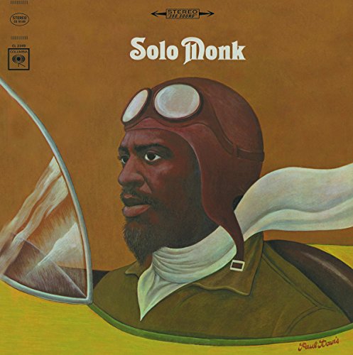 Album cover for Thelonious Monk’s “Solo Monk” featuring a portrait with aviator cap.