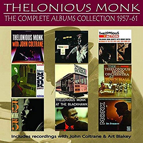 CD collection cover featuring jazz musician Thelonious Monk and album art.