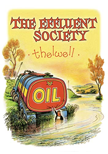 Book cover: oil tanker dumping into a waterway, illustrated style.