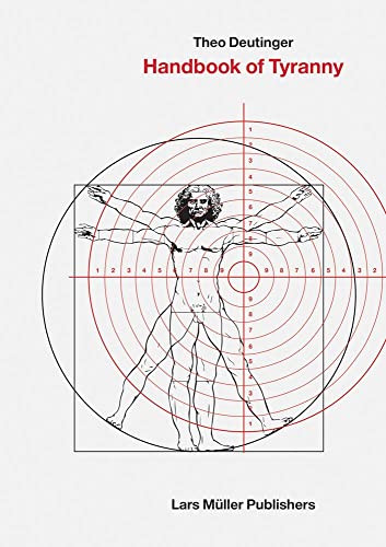Book cover: “Handbook of Tyranny” with a man inside a geometric circle.