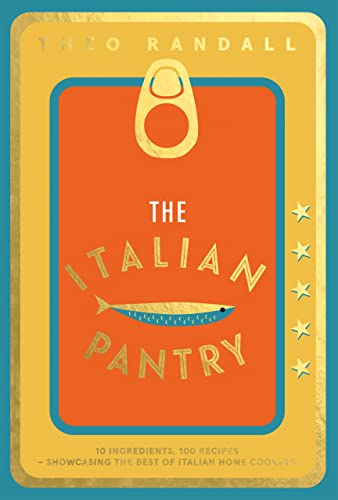 Book cover titled The Italian Pantry featuring a stylized tin can graphic.