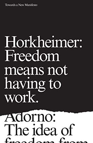 Book cover with white text on black and white background reading Horkheimer and Adorno.