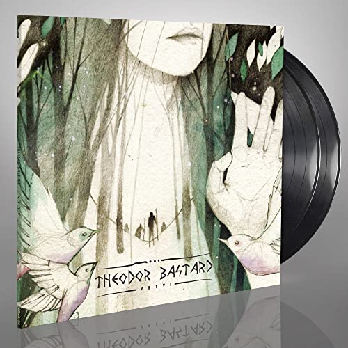 Vinyl record cover art featuring an illustrated woman, birds, and forest figures.