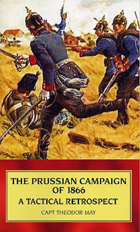 1866 Prussian Campaign book cover with soldiers in battle scene.