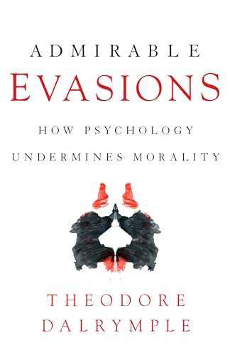 Book cover: "Admirable Evasions" with a Rorschach inkblot image.