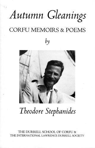 Book cover with title Autumn Gleanings and a black and white photo of Theodore Stephanides.