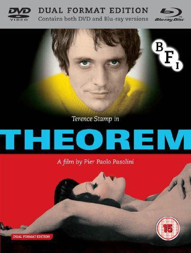 Theorem" Blu-ray cover featuring Terence Stamp and a reclining woman.