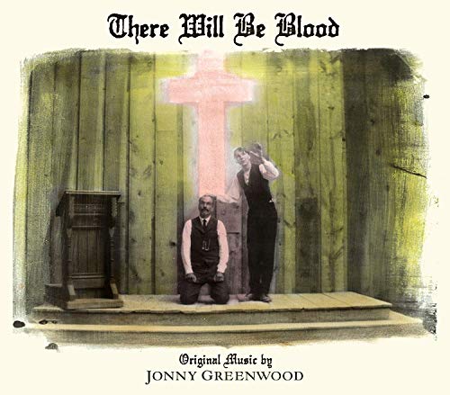 CD cover for “There Will Be Blood” featuring a man kneeling before a cross.