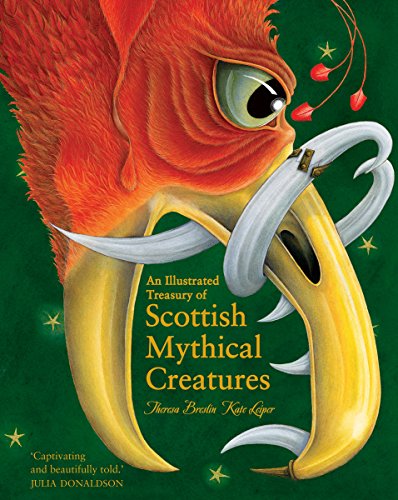 Book cover featuring a large, stylized mythical creature head against a dark green background.