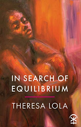 Book cover: painted portrait of a person with arms crossed, titled "In Search of Equilibrium".