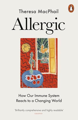 Book cover for Allergic by Theresa MacPhail featuring a colorful Matisse-style interior illustration.