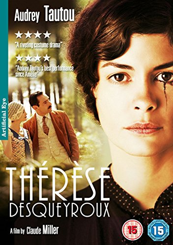 DVD cover for “Therese Desqueyroux” featuring Audrey Tautou with a tear.