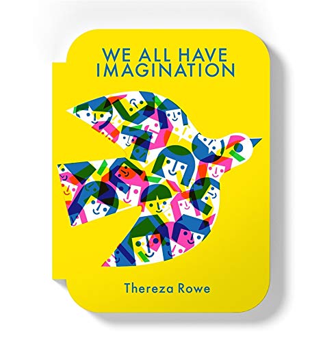 Yellow book cover with colorful, abstract bird shape and text.