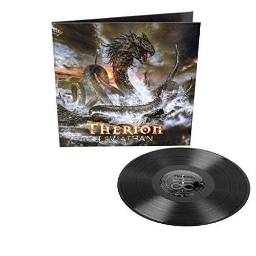 Vinyl record with cover art featuring a sea serpent and the text "Therion Leviathan".