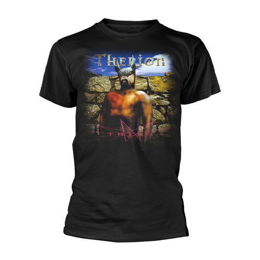 Black t-shirt featuring the Therion Theli album cover art with an Anubis-like figure.