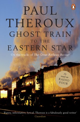 Book cover: "Ghost Train to the Eastern Star" with a train image.