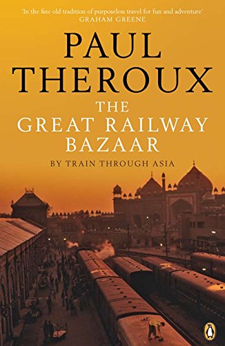 Book cover with author Paul Theroux and a train station scene.