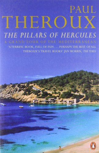 Book cover with coastal landscape, titled “The Pillars of Hercules.”