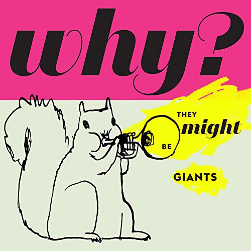 Album cover featuring a line-drawn squirrel playing a trumpet against pink and green backgrounds.