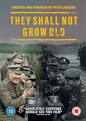 DVD cover for “They Shall Not Grow Old” featuring World War I soldiers.
