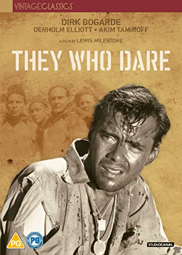 DVD cover for They Who Dare featuring a sepia-toned portrait of a soldier.