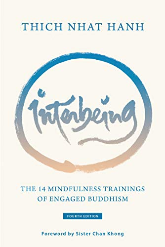 Book cover of Interbeing by Thich Nhat Hanh with a blue and tan circle.